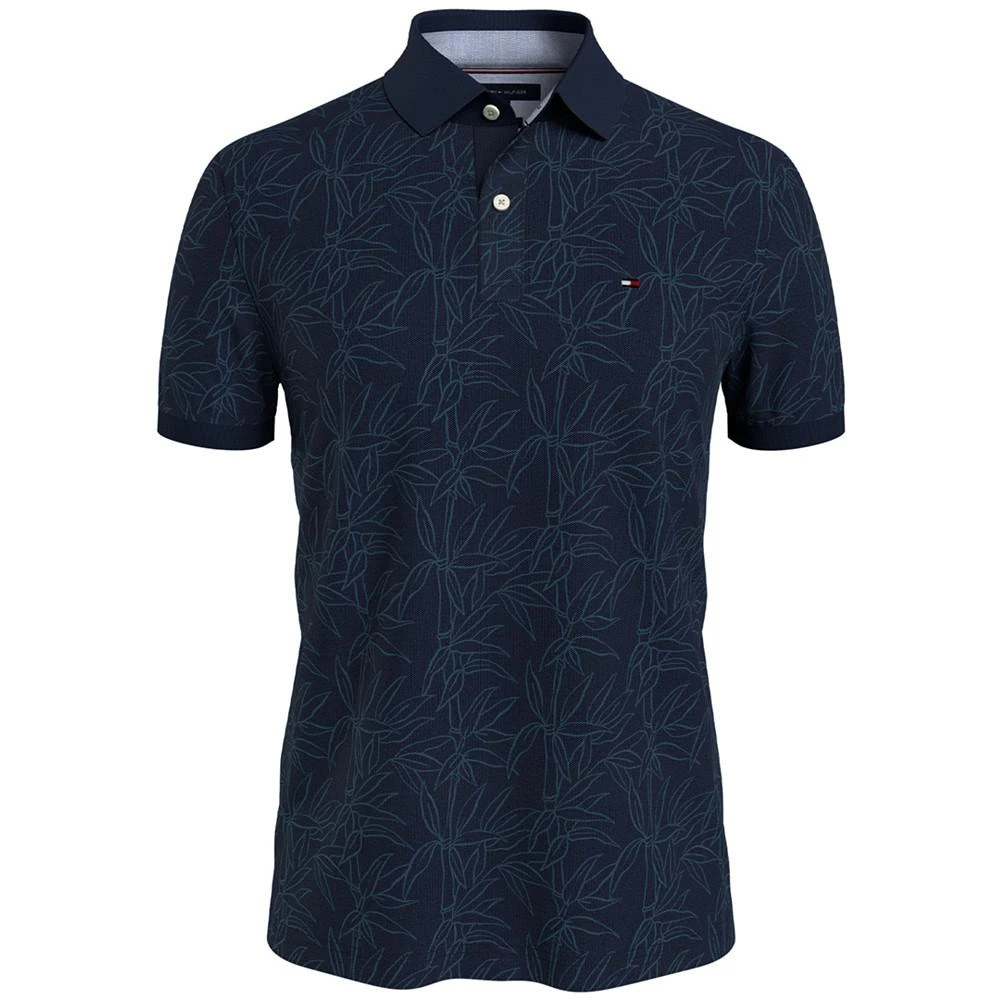 商品Tommy Hilfiger|Men's Big & Tall Sebastian Custom-Fit Printed Ivy Polo Shirt,价格¥352,第1张图片