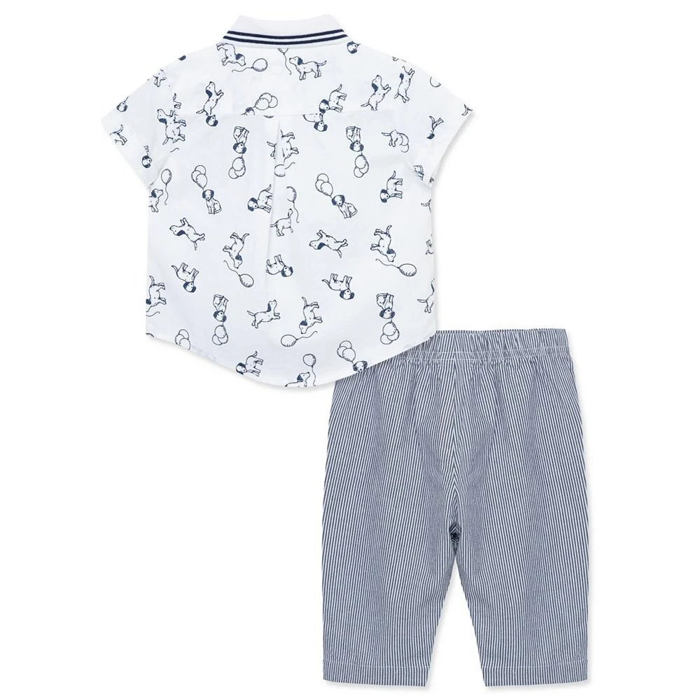 商品Little Me|Baby Boys Puppies Button Front Shirt and Pants Set,价格¥298,第2张图片详细描述
