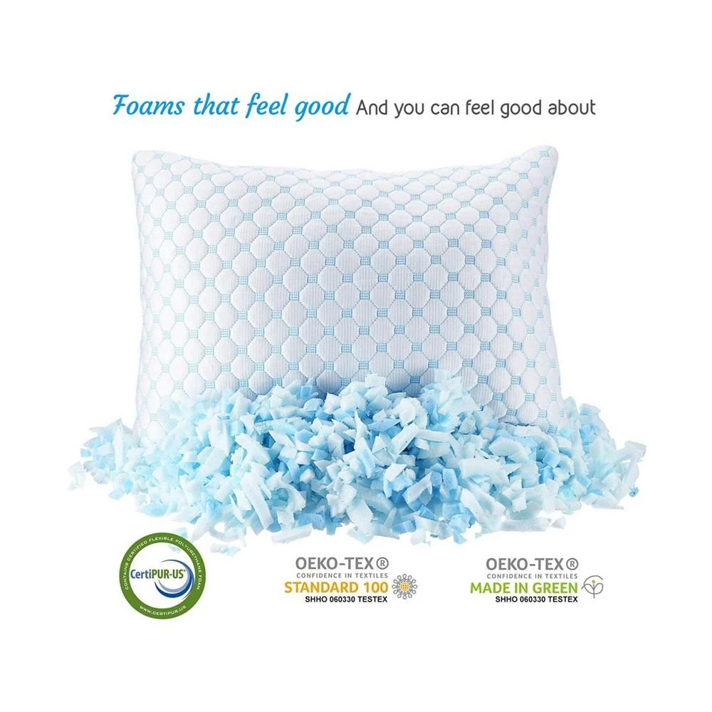 Heat and Moisture Reducing Ice Silk and Gel Infused Memory Foam Toddler Pillow - 2 pack 商品