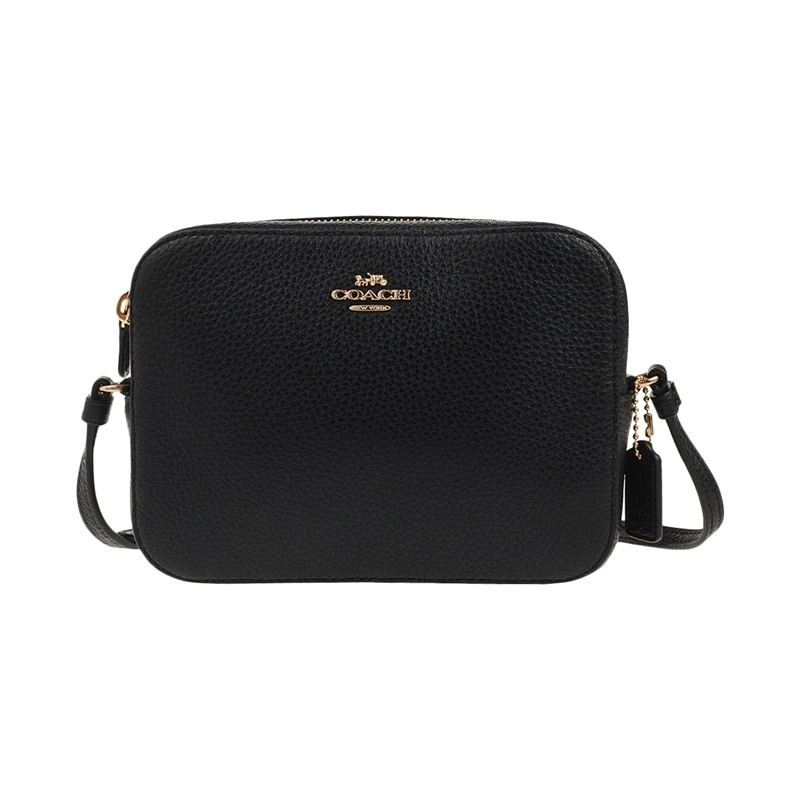 商品[国内直发] Coach|Coach 奥莱款迷你女士皮质单肩斜挎相机包 87734IMBLK,价格¥1368,第1张图片