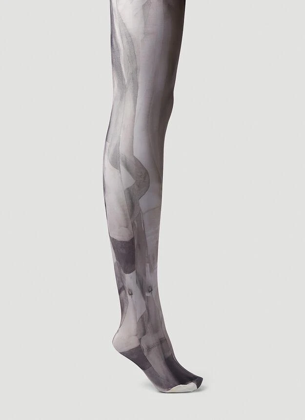 商品Acne Studios|Printed Tights in Black,价格¥384,第5张图片详细描述