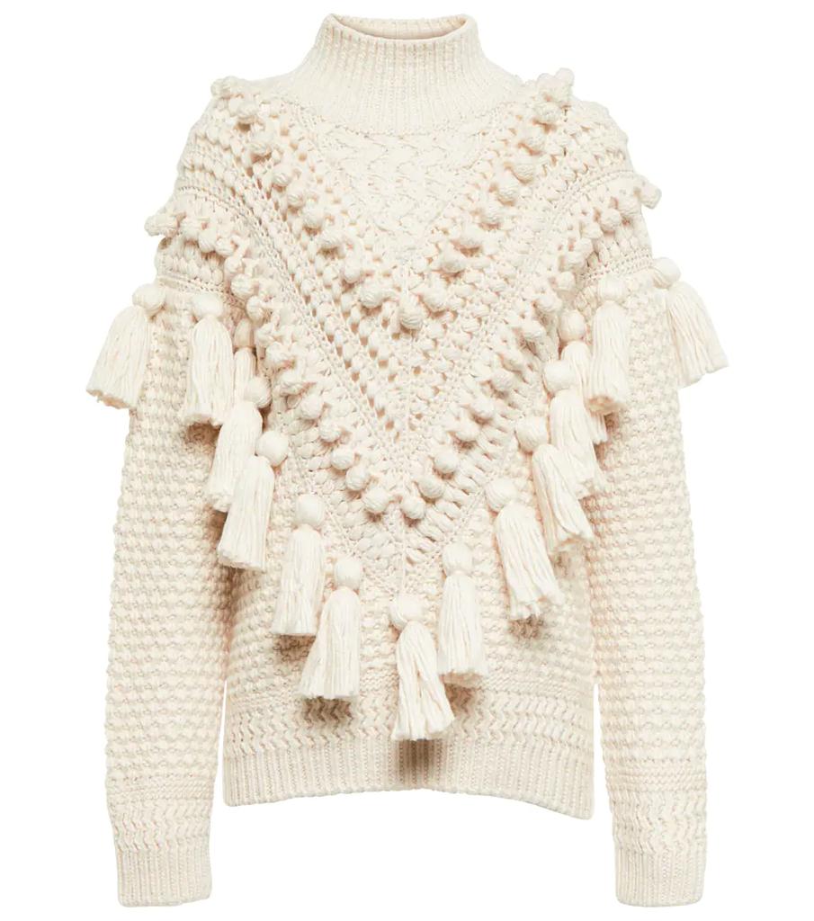 Kaleidoscope crochet virgin wool sweater商品第1张图片规格展示