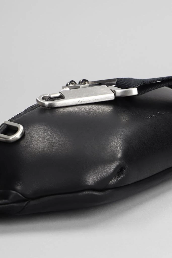 商品Rick Owens|Geo Bumbag Waist Bag In Black Leather,价格¥9213,第4张图片详细描述