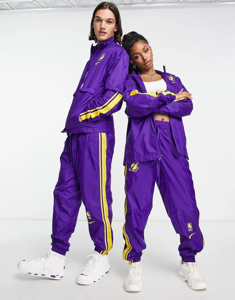 商品NIKE|Nike Basketball NBA LA Lakers unisex full tracksuit in purple,价格¥814,第1张图片