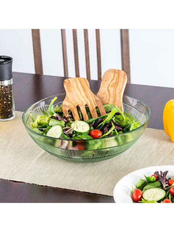 商品French Home|3-Piece Birch Salad Bowl & Olivewood Server Set,价格¥278,第2张图片详细描述