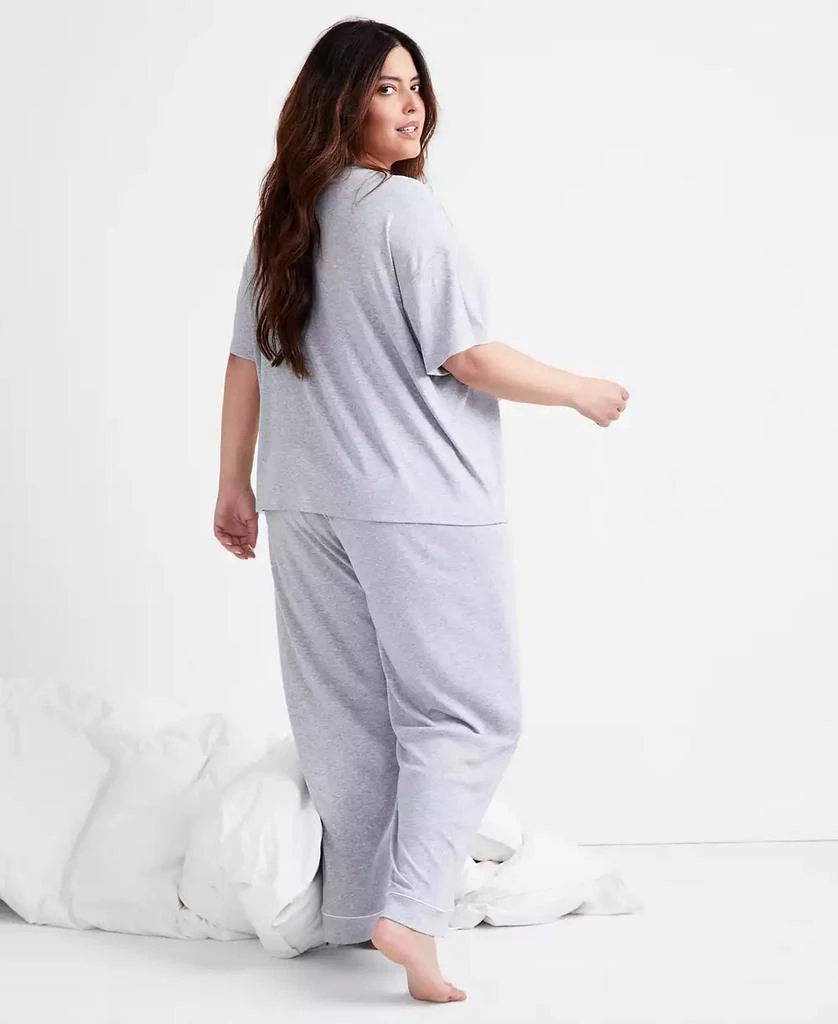 商品State of Day|Ribbed-Knit Pajama Set XS-3X, Created for Macy's,价格¥217,第2张图片详细描述