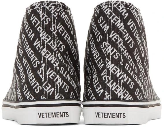 商品Vetements|Black & White Canvas Logo High-Top Sneakers,价格¥1246,第4张图片详细描述
