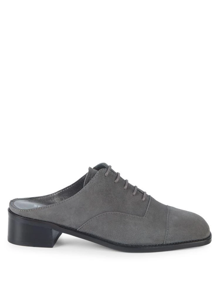 商品Stuart Weitzman|Halfdays Suede Backless Loafers,价格¥789,第5张图片详细描述