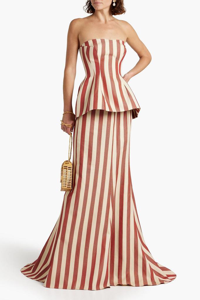 商品Rosie Assoulin|Fluted striped cotton-jacquard maxi skirt,价格¥3900,第4张图片详细描述
