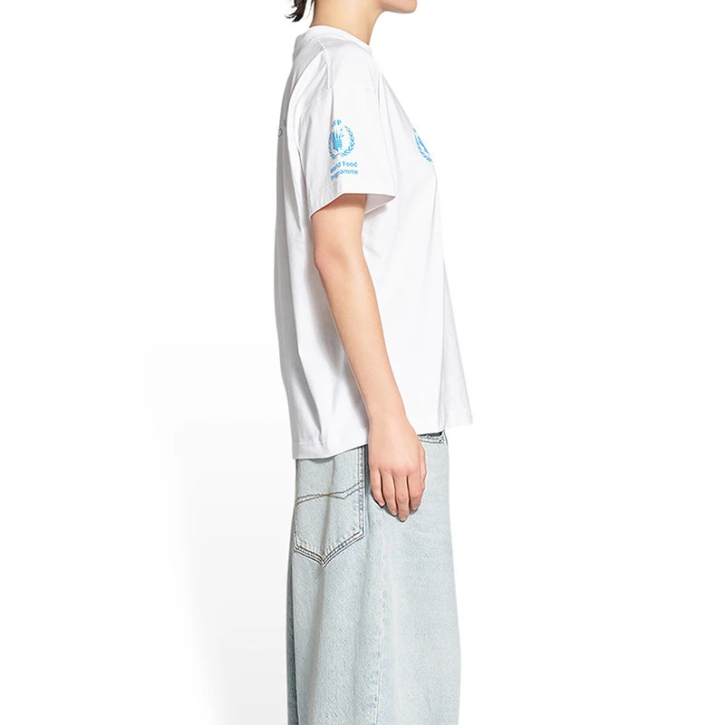 商品Balenciaga|【预售3-7天】巴黎世家 WFP系列 女士白色纯棉艺术画印花短袖T恤612965TMVL29086,价格¥3332,第6张图片详细描述