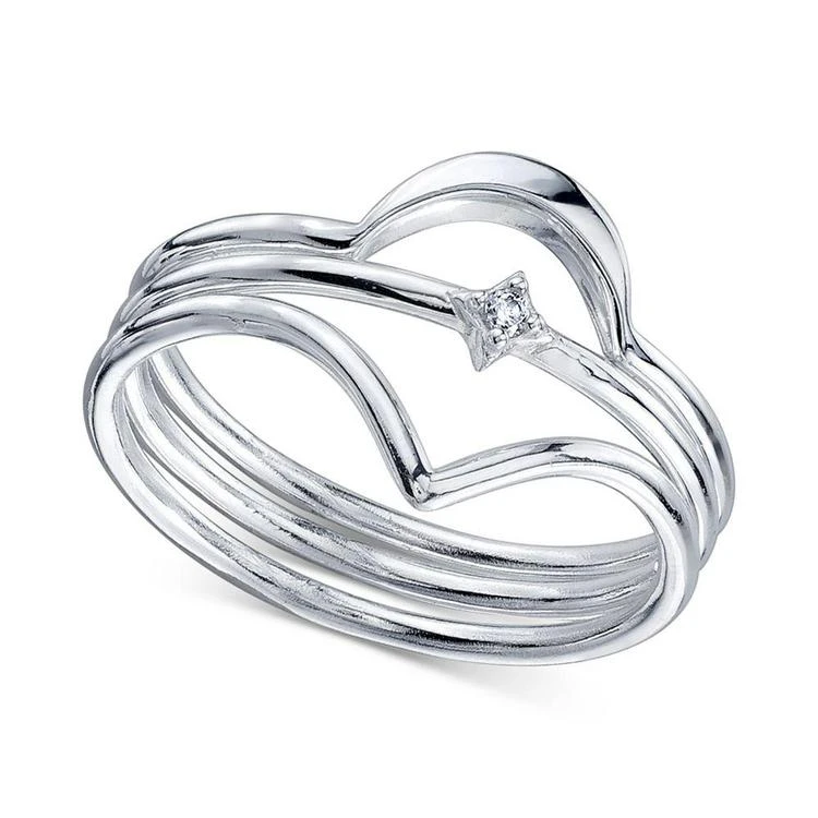 商品Unwritten|3-Pc. Cubic Zirconia Stack Ring in Sterling Silver,价格¥113,第1张图片