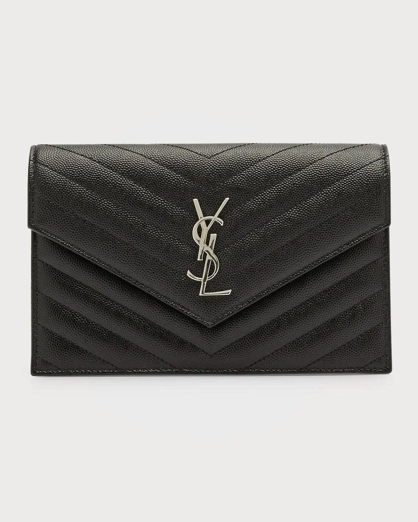 商品Yves Saint Laurent|Grain de Poudre Envelope Wallet on a Chain,价格¥10862,第1张图片