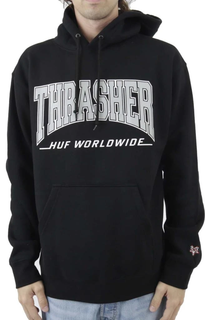 商品HUF|x Thrasher Bayview Pullover Hoodie - Black,价格¥388,第1张图片