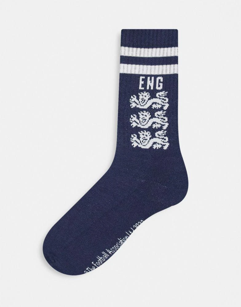 商品ASOS|ASOS DESIGN sports socks in navy with England design,价格¥50,第1张图片