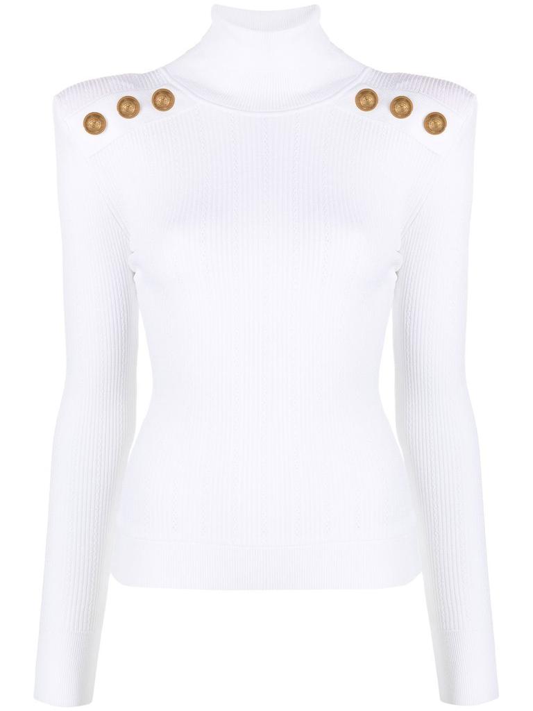 Balmain Womens White Viscose Sweater商品第1张图片规格展示