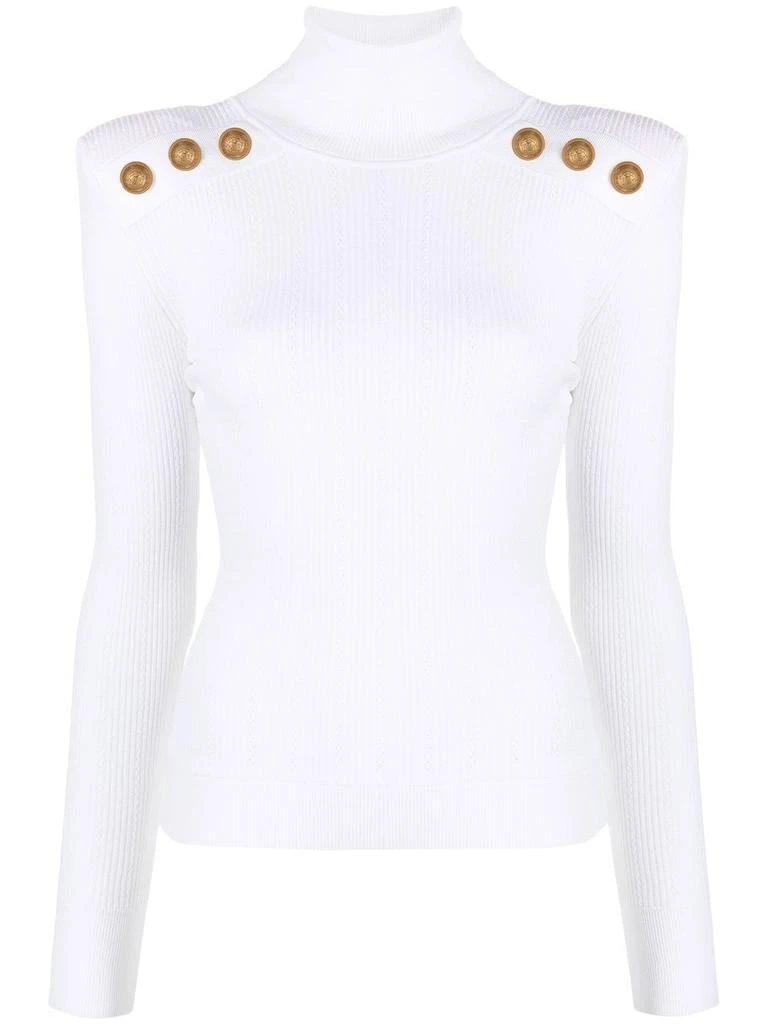 商品Balmain|Balmain Womens White Viscose Sweater,价格¥11831,第1张图片