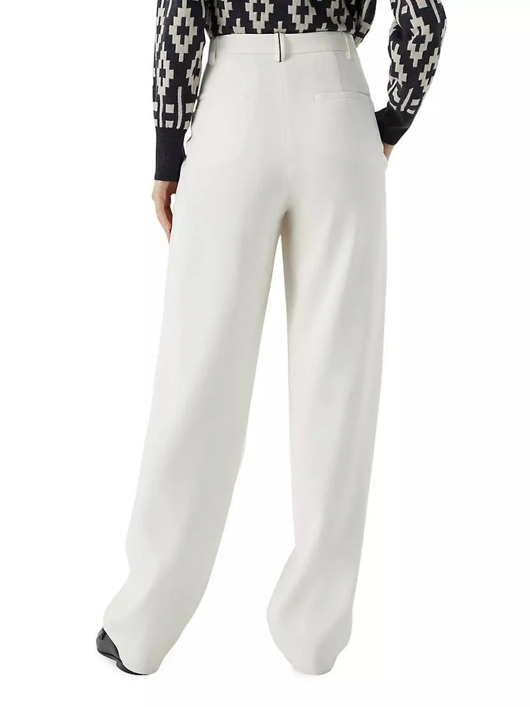 商品Brunello Cucinelli|Viscose And Virgin Wool Gabardine Relaxed Slouchy Trousers With Monili,价格¥18413,第3张图片详细描述