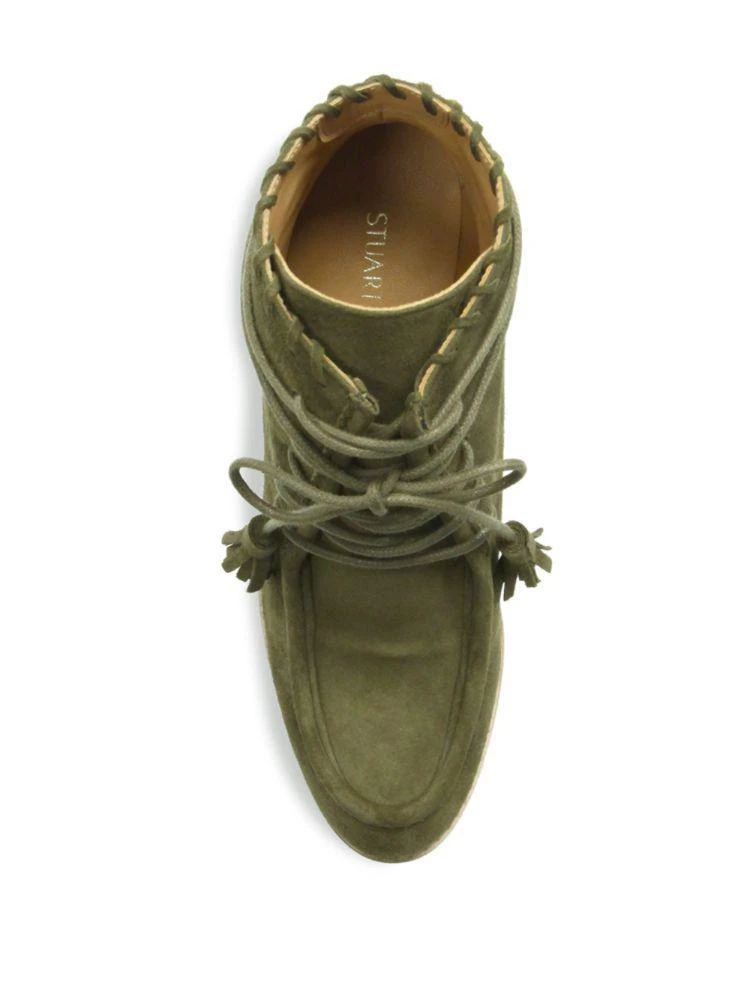 商品Stuart Weitzman|Wallawalla Suede Block Heel Booties,价格¥1341,第4张图片详细描述