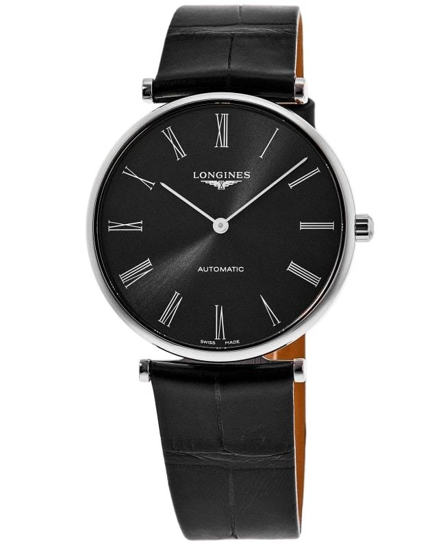 商品Longines|Longines La Grande Classique Automatic Black Dial Leather Strap Unisex Watch L4.918.4.51.2,价格¥8926,第1张图片