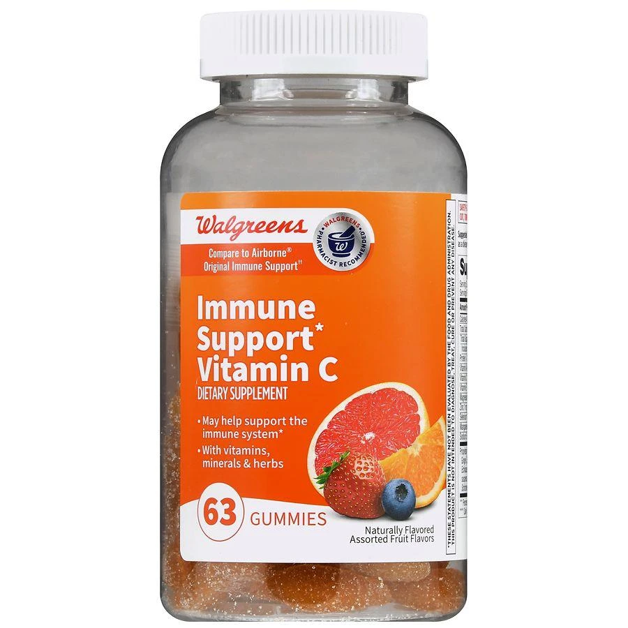 商品Walgreens|Immune Support Vitamin C Gummies,价格¥101,第2张图片详细描述