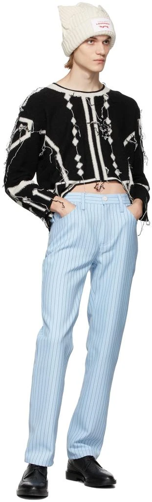 商品Charles Jeffrey Loverboy|Black & White Wool Scots Sweater,价格¥1898,第4张图片详细描述
