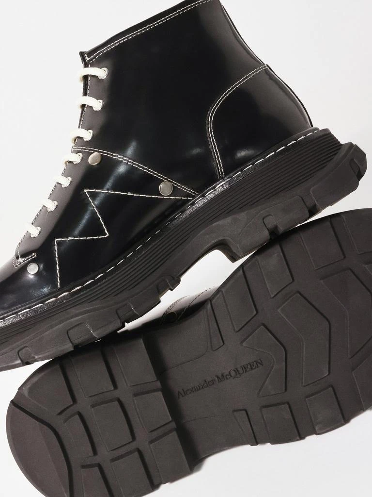 商品Alexander McQueen|Tread Slick contrast-stitch leather boots,价格¥7889,第3张图片详细描述