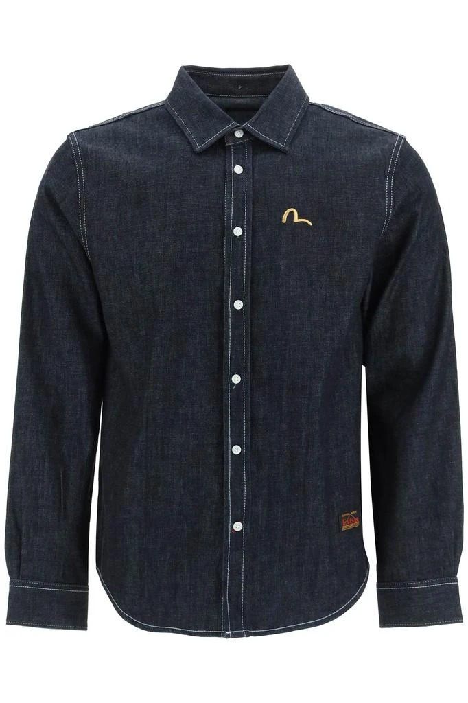 商品Evisu|Evisu denim shirt with komainu frame foil,价格¥1341,第1张图片