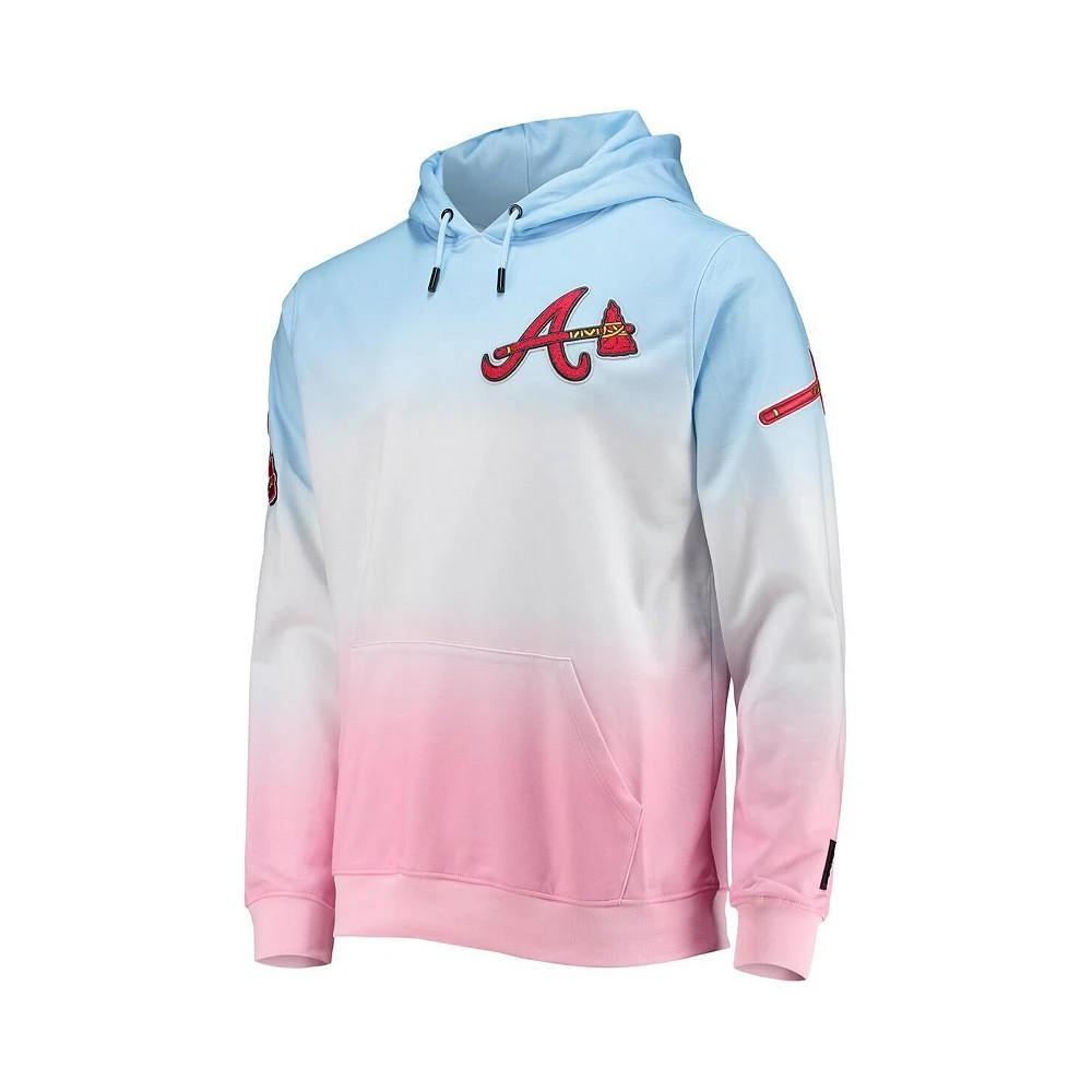 商品Pro Standard|Men's Blue, Pink Atlanta Braves Ombre Pullover Hoodie,价格¥824,第2张图片详细描述