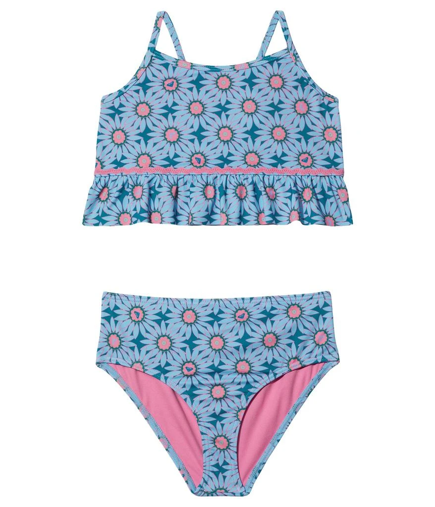 商品Roxy|Bold Florals Crop Top Swimsuit Set (Toddler/Little Kids/Big Kids),价格¥247,第1张图片