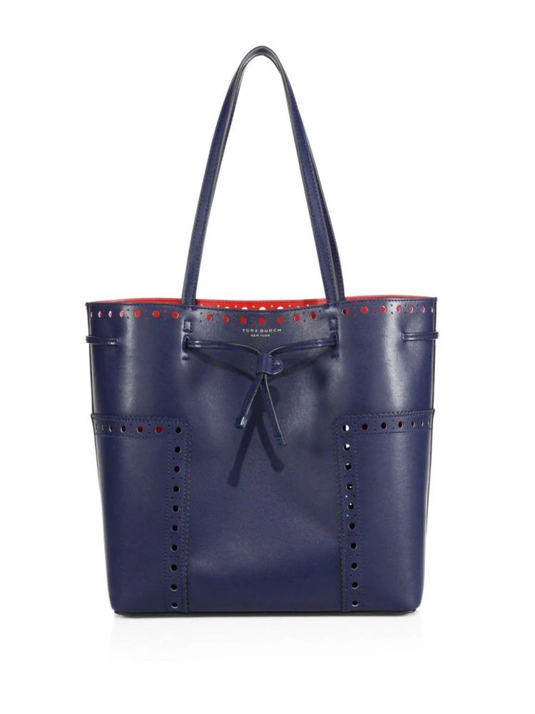 商品Tory Burch|Brogue Mini Drawstring Leather Tote,价格¥2389,第1张图片