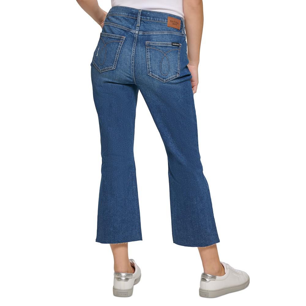 商品Calvin Klein|Women's High-Rise Cropped Bootcut Jeans,价格¥179,第4张图片详细描述