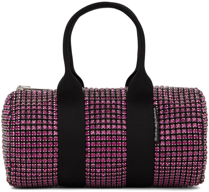 Pink Crystal Mesh Mini Cruiser Duffle Bag商品第1张图片规格展示