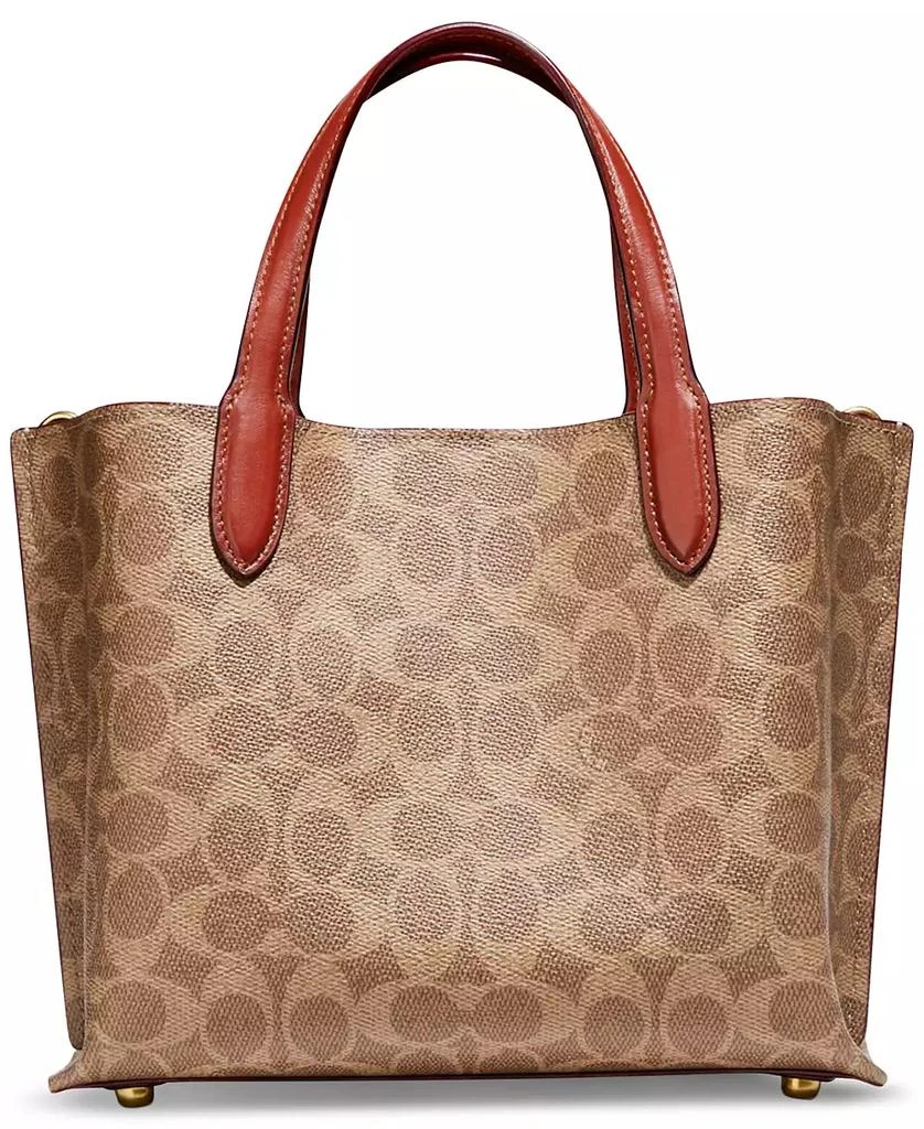 商品Coach|Signature Coated Canvas Willow Tote 24 with Convertible Straps,价格¥1708,第4张图片详细描述