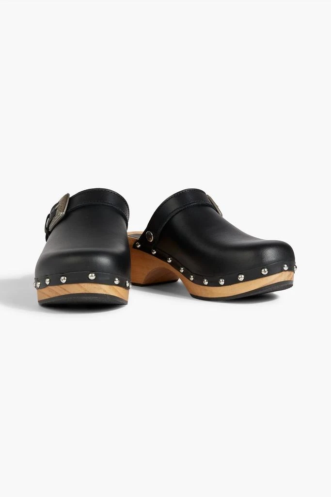 商品Maje|Buckled leather clogs,价格¥496,第2张图片详细描述