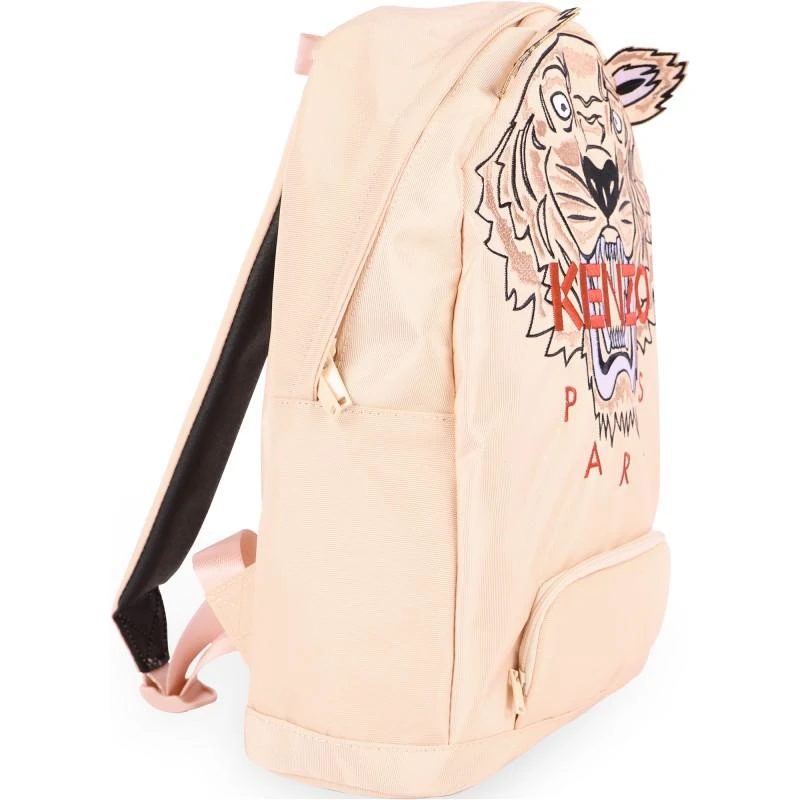 商品Kenzo|Embroidered tiger logo backpack and pencil case in pink,价格¥1586,第2张图片详细描述