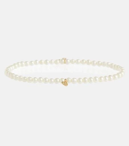 商品Sydney Evan|Mini Moroccan charm bracelet with pearls and diamond,价格¥4029,第2张图片详细描述