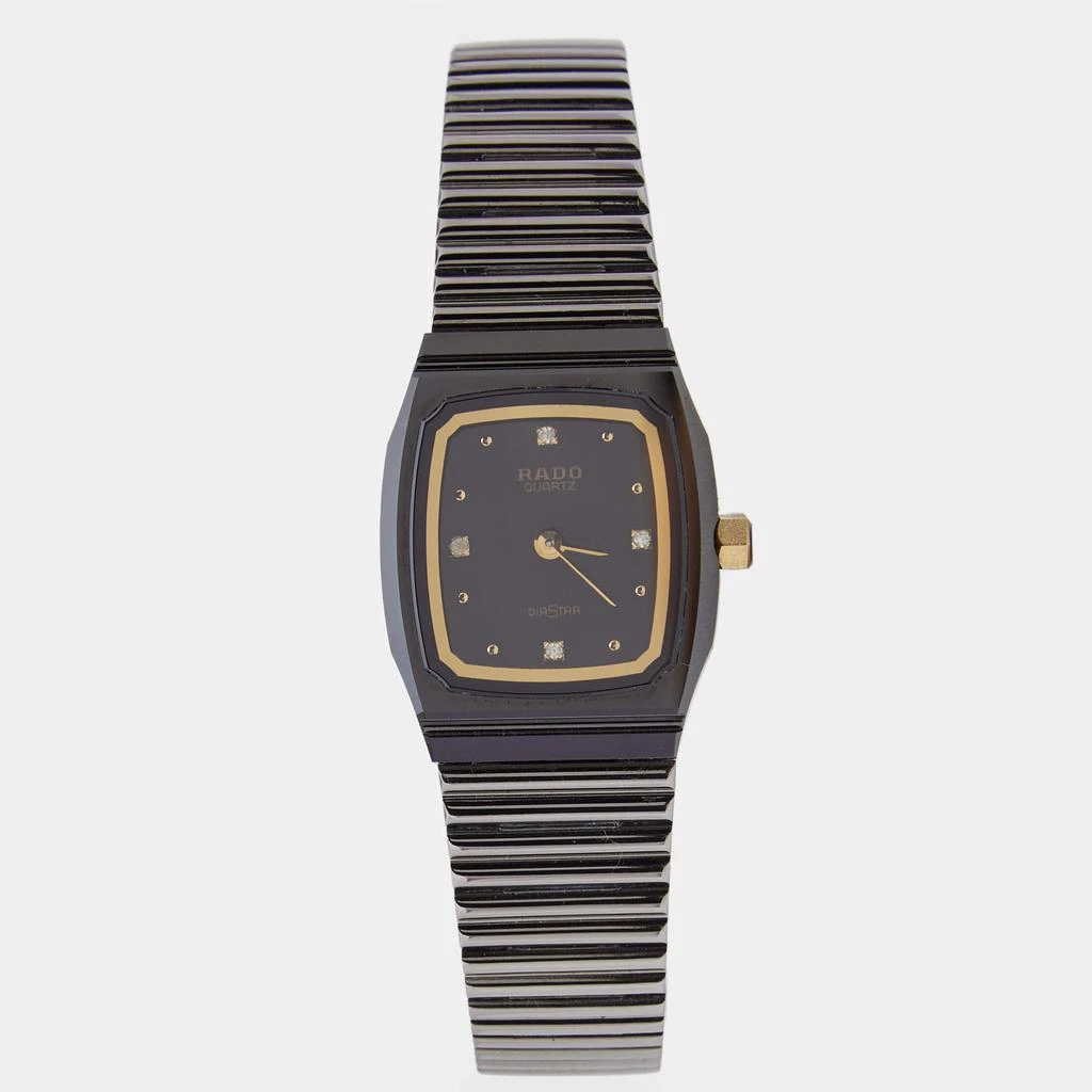 商品[二手商品] Rado|Rado Black DiaStar Tungston Stainless Steel 133.9540.3 Women's Wristwatch 20MM,价格¥2707,第1张图片