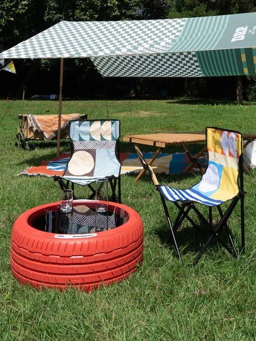 商品DROPDROPDROP|In And Out Multipurpose Folding Chair_OrangeYellow,价格¥536,第3张图片详细描述