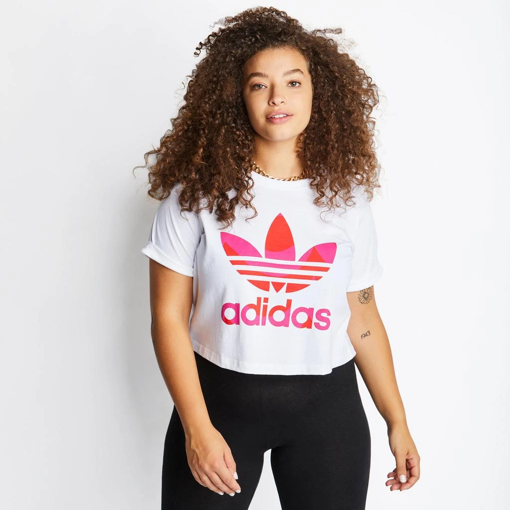 商品Adidas|adidas Marimekko Trefoil Infill Cropped T-shirt (Plus Size) - Women T-Shirts,价格¥150,第1张图片