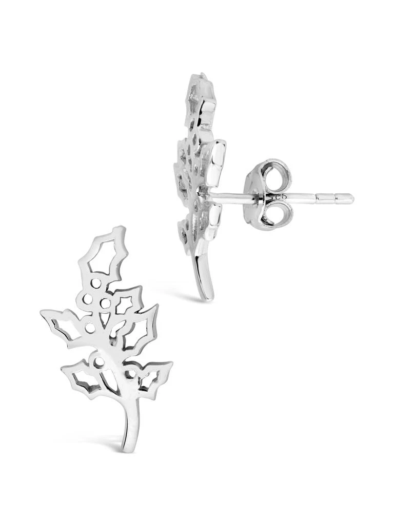Sterling Silver Birth Flower Earring Studs - December 商品