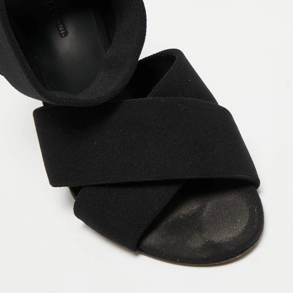 Alexander Wang Black Canvas Ankle Wrap Sandals Size 36 商品