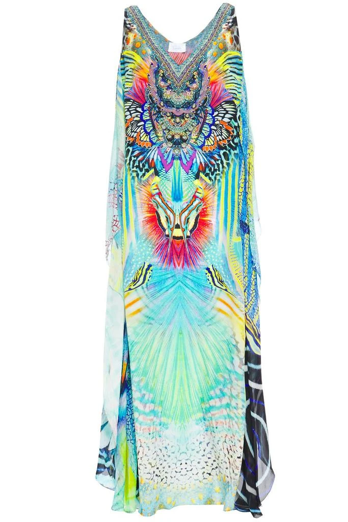 商品Camilla|Reef Warrior draped embellished printed silk crepe de chine maxi dress,价格¥1807,第1张图片