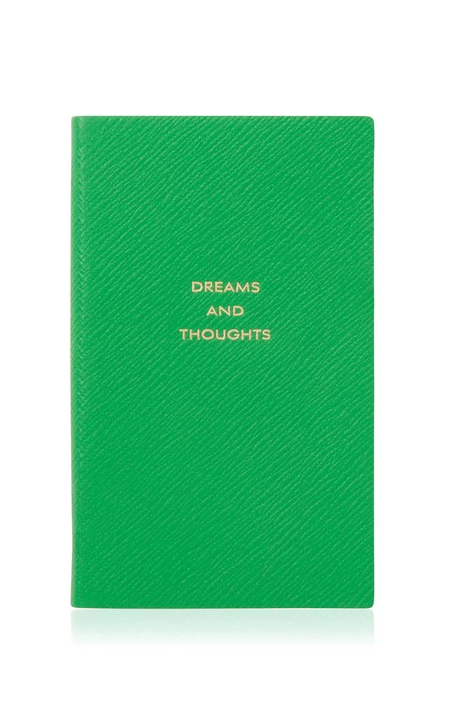 商品SMYTHSON|Smythson - Dreams and Thoughts Leather Notebook - Green - Moda Operandi,价格¥725,第1张图片