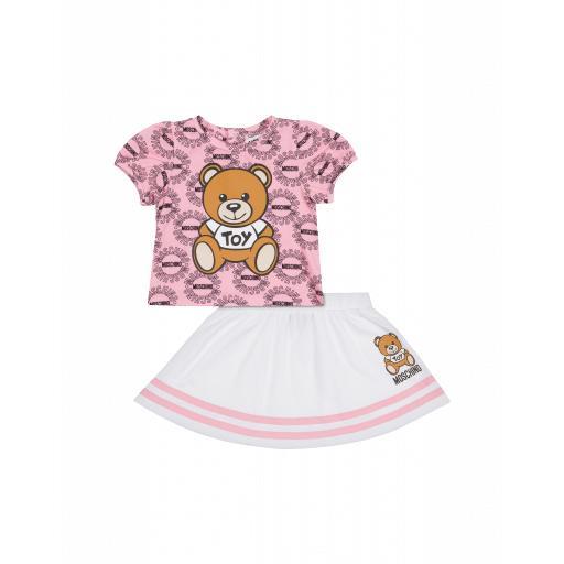 商品Moschino|Allover Logo Circle T-shirt And Skirt Set,价格¥1647,第1张图片