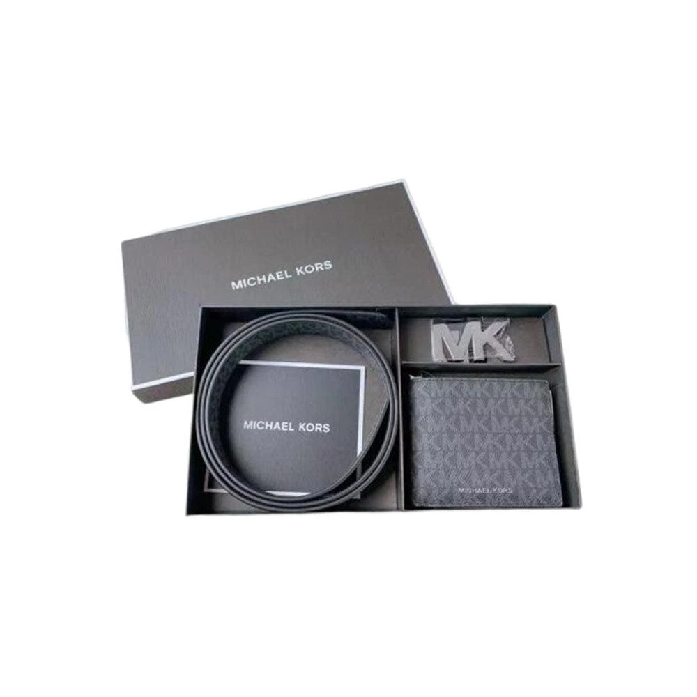 Michael Kors Men's Wallet Belt Reversible MK Signature Gift Set 商品