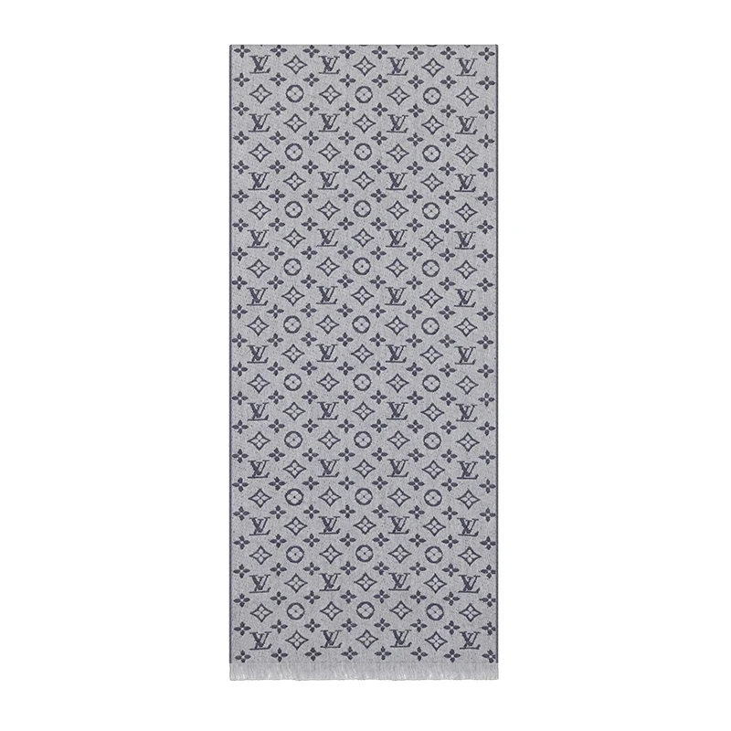 【预售十天】路易威登新款 经典老花系列 男士浅灰色羊毛围巾M70932 商品