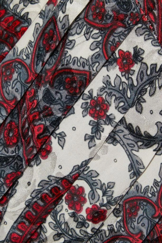 商品Isabel Marant|Jinaya asymmetric printed silk-blend satin-jacquard skirt,价格¥2517,第4张图片详细描述