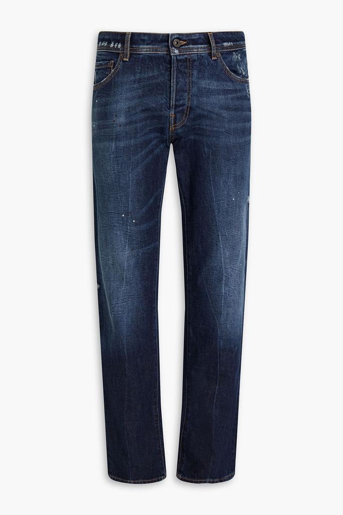 Slim-fit distressed denim jeans商品第1张图片规格展示