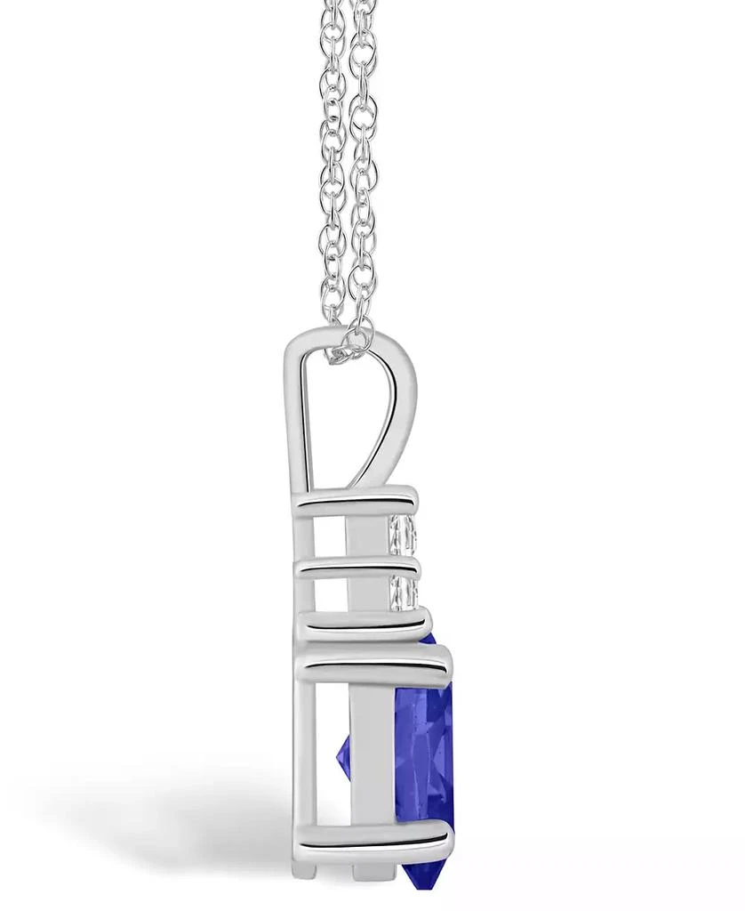 商品Macy's|Tanzanite (1-1/4 Ct. t.w.) and Diamond (1/10 Ct. t.w.) Pendant Necklace,价格¥20607,第3张图片详细描述