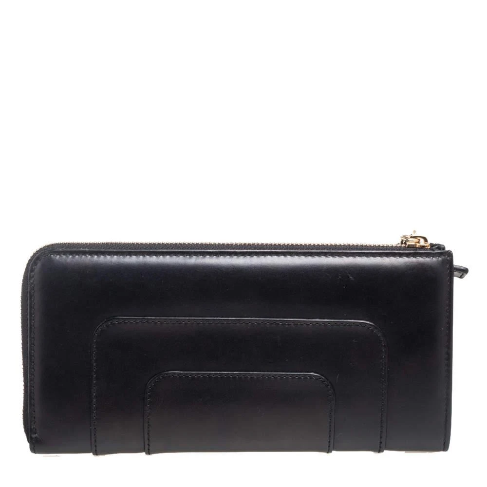 商品[二手商品] BVLGARI|Bvlgari Black Leather Serpenti Forever Zip Around Wallet,价格¥1191,第4张图片详细描述